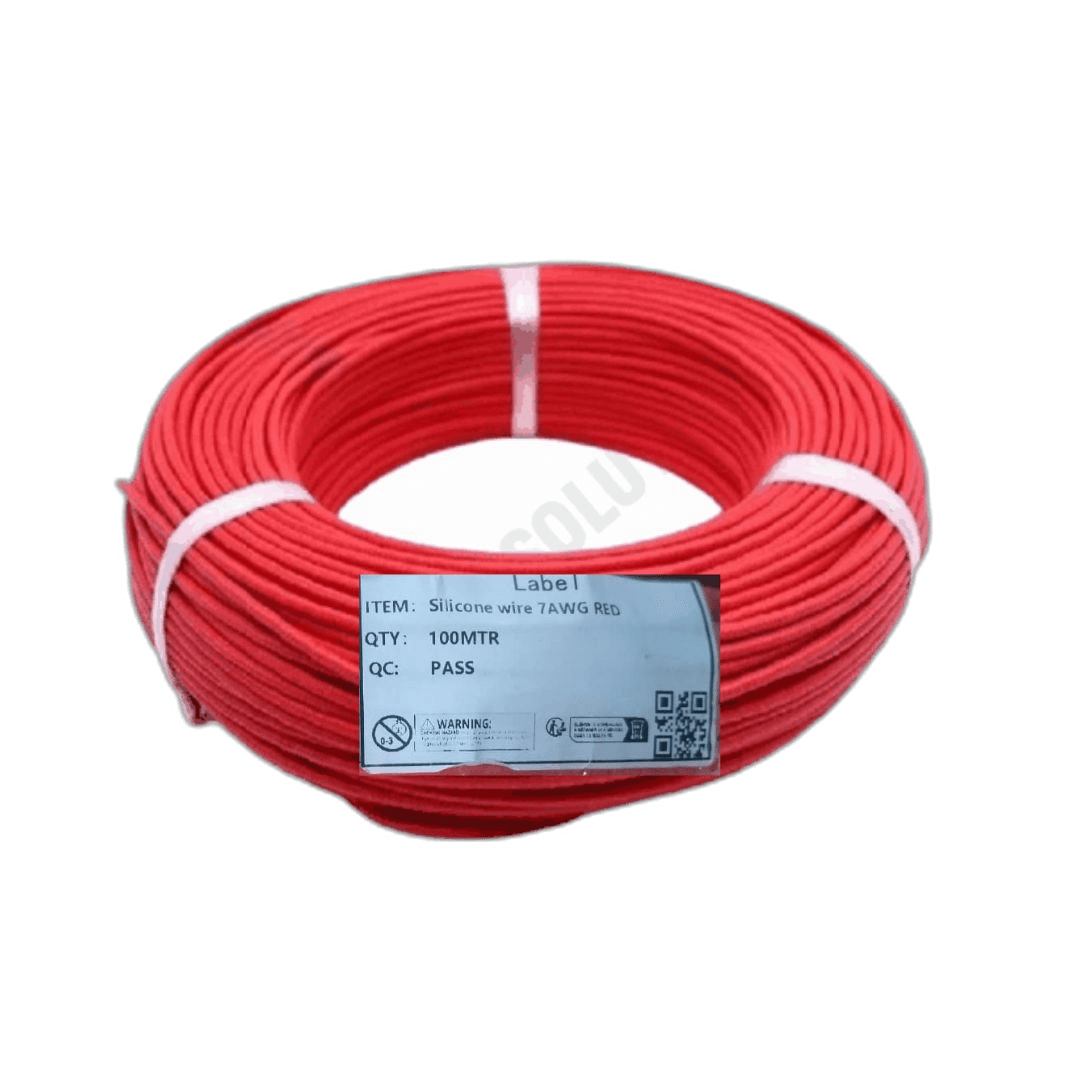SILICONE WIRE 7AWG RED